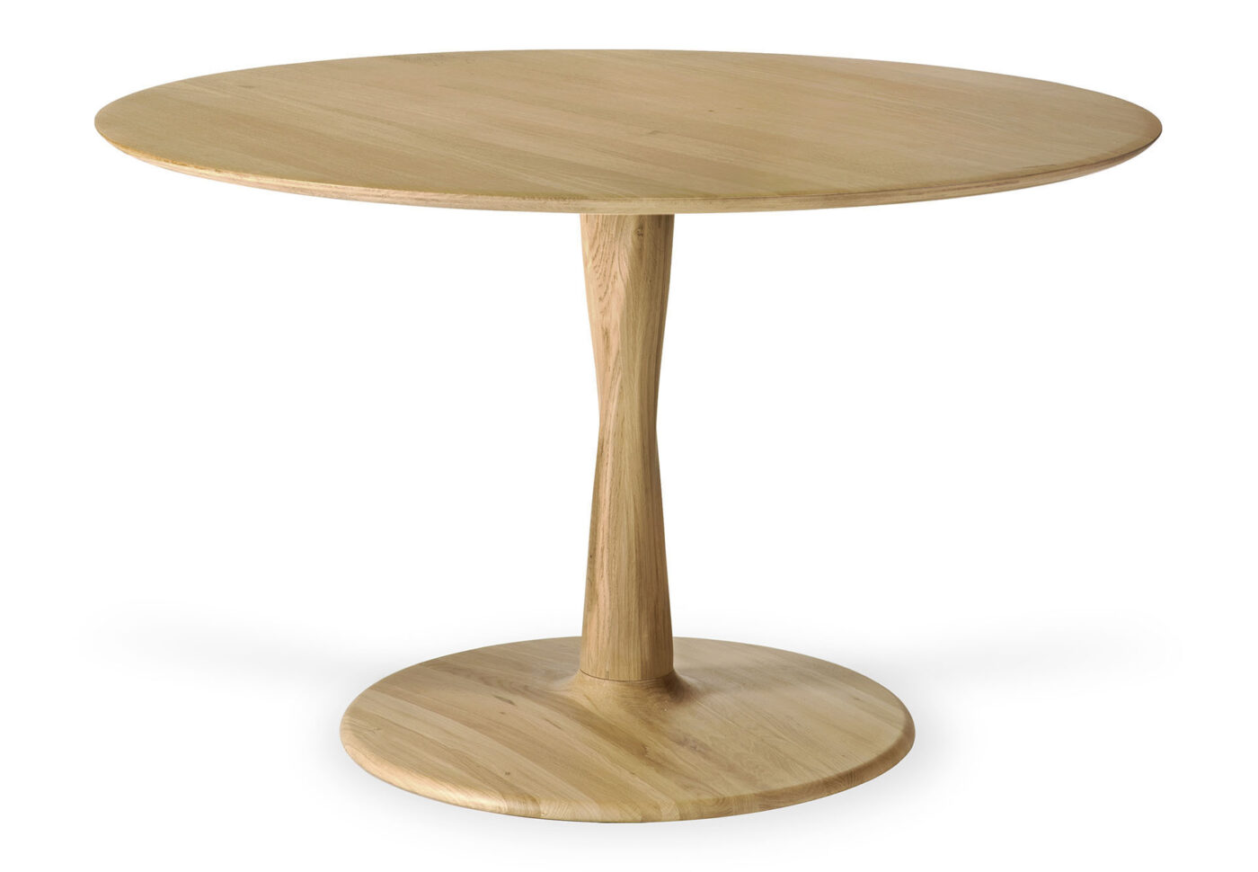 50019 Oak Torsion dining table front cut web