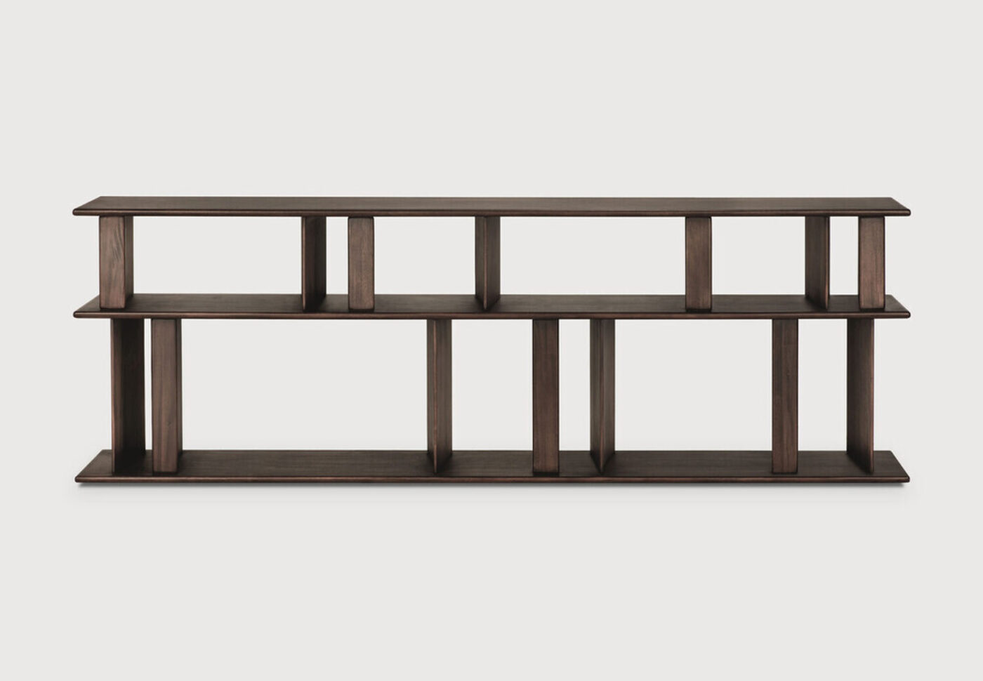 Product wf 35177 Block sofa console mahogany varnished Espresso Matte rectangular front WEB