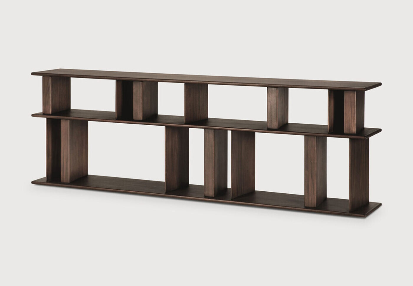 Product wf 35177 Block sofa console mahogany varnished Espresso Matte rectangular side WEB