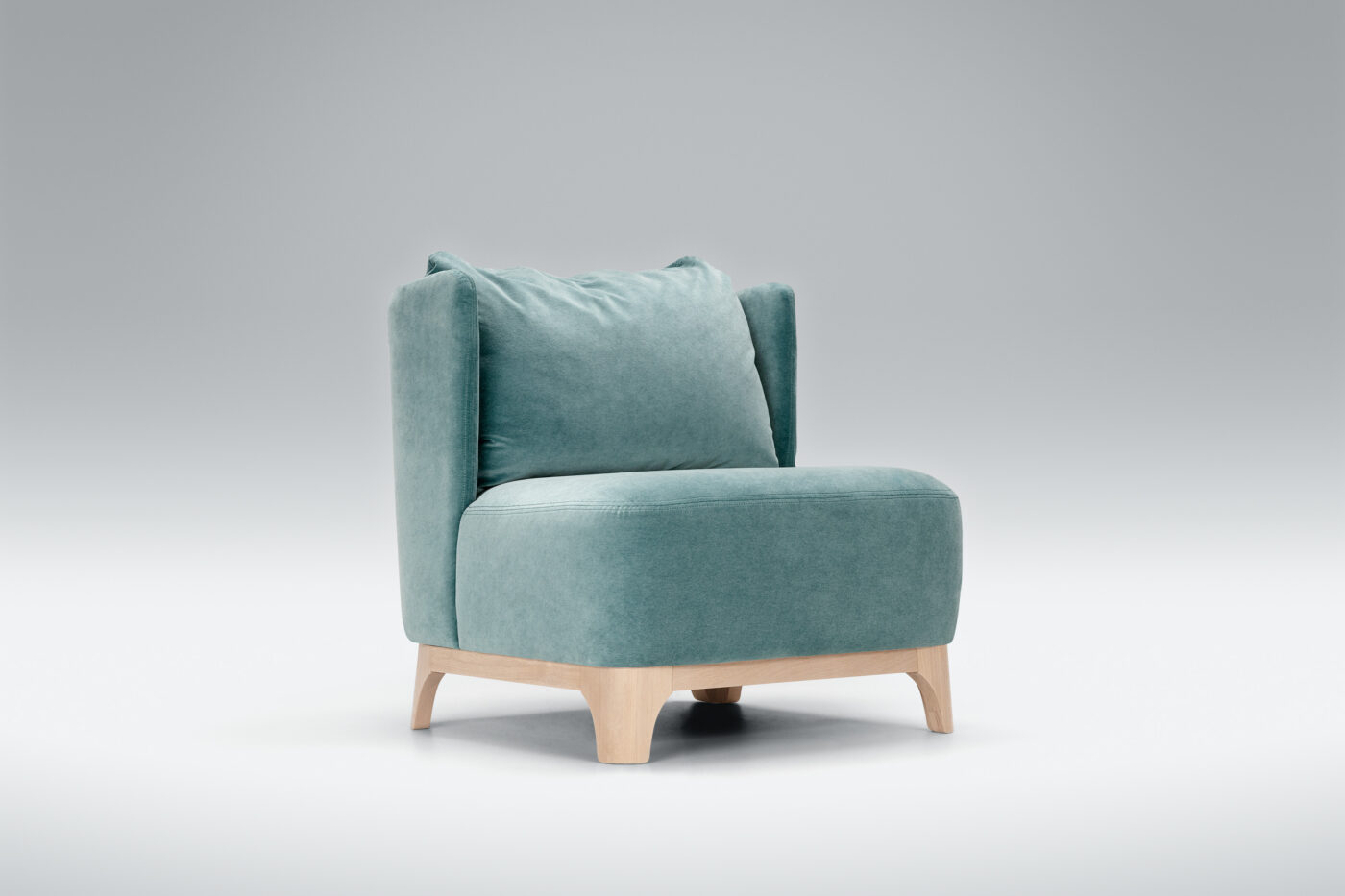 ALMA studio armchair malibu velvet4 turquoise 2