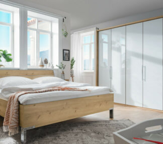Csm Loft Schlafzimmer modern Bianco Eiche Nachbildung Glas weiss 4ffedf6f44