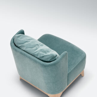 ALMA studio armchair malibu velvet4 turquoise 3