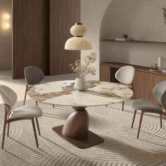 Talia round table 160 cm ceramic Elysium Brown Tokyo chairs