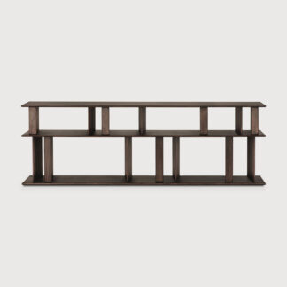 Product wf 35177 Block sofa console mahogany varnished Espresso Matte rectangular front WEB
