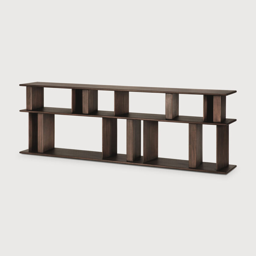 Product wf 35177 Block sofa console mahogany varnished Espresso Matte rectangular side WEB